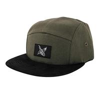 Blackskies Port Louis 5-Panel Cap Suede Leatherette Visor Unisex Baseball Cap Olive Green