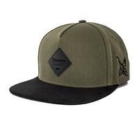 Blackskies Port Louis Snapback Cap | Unisex Baseball Cap Suede Cap - Olive Green-Black