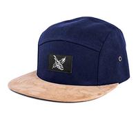 Blackskies Port Royale 5-Panel Cap Suede Leatherette Visor Unisex Baseball Cap Navy Blue