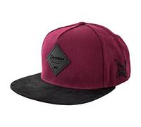 Blackskies® Port Townsend Snapback Cap | Men Women Baseball Cap Faux Suede Brim Burgundy-Black - Unisex Streetwear Outdoor Summer Casual