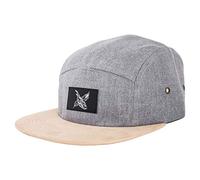 Blackskies Port Venice 5-Panel Cap | Women Men Baseball Camp Cap Surfer Skater Snapback Strapback Gray Faux Suede