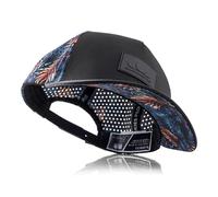 Blackskies® Pro Flow Sport Performance Cap | Water Resistant Unisex Baseball Cap | Running Padel Gym Jogging Surf Beach Tennis Men Women Trucker Cap - Floral Black