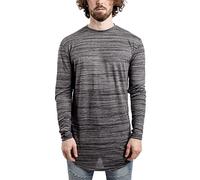 Blackskies Round Longsleeve T-Shirt | Long Oversize Fashion Basic Long Sleeve Men's Long Shirt Long Tee - Black Melliert X-Large XL