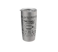 Blacksmith Anvil and Tools Vintage Patent Drawing Print Stainless Steel Insulated Tumbler