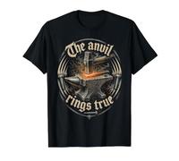 Blacksmith Blacksmithing The Anvil Rings True Value Graphic T-Shirt, Men, Black, L