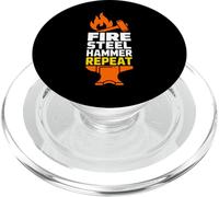 Blacksmith Forging Forge Anvil Metalworking Weekend Smith PopSockets PopGrip for MagSafe