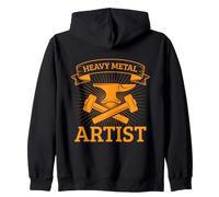 Blacksmith Heavy Metal Artist Anvil Metalsmith Forging Zip Hoodie