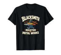 Blacksmith Master of Metal Works Forge Master Value Graphic T-Shirt, Men, Black, S