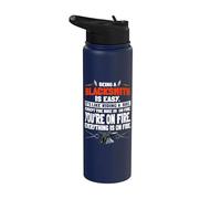 Blacksmith Metalworker Steel Workers Forge Metal Anvil Tools Stainless Steel Insulated Water Bottle