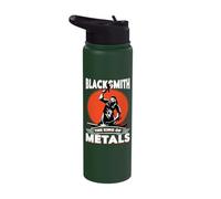 Blacksmith The King of Metals Metalsmith Forging Stainless Steel Insulated Water Bottle