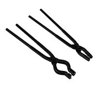 Blacksmith Tongs Set - Wolf Jaw & V-bit Tongs for Forging & Knife Making | Professional Blacksmith Tools for Bladesmiths, Beginner & Expert Blacksmithing