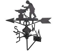 Blacksmith Weather Vane Vain Wall Mount House Roof Cast Iron Workshop Anvil