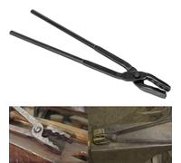 Blacksmith Wolf Jaw Tongs 17-inch, Forging Tongs with 3-Point Grip for Knife Making & Metal Shaping, Heavy-Duty Steel Blacksmithing Tongs