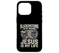 Blacksmithing Is My Passion Jesus Is My Life Blacksmith Case for iPhone 16 Pro