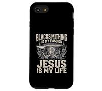 Blacksmithing Is My Passion Jesus Is My Life Blacksmith Case for iPhone SE (2020) / 7/8