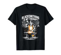 Blacksmithing is My Therapy Blacksmith Anvil Forge T-Shirt