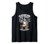 Blacksmithing is My Therapy Blacksmith Anvil Forge Tank Top