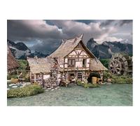 Battle Systems - Modular Fantasy Scenery - Perfect for Roleplaying and Wargames - Multi Level Tabletop Terrain for 28mm Miniatures - Colour Printed Model Diorama - (Blacksmith's Forge)