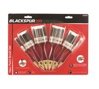 Blackspur 10Pc Paint Brush Set Synthetic Bristle Decorating Brushes Multi Size Diy Paint Brushes Set