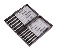 Blackspur 11Pc Carbon Steel Precision Screwdriver Set - Silver