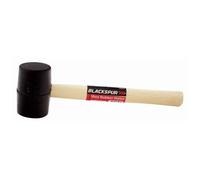 Blackspur 1x 16oz Rubber Mallet with Wooden Handle - Home Nail Framing Roofing Straight Handle DIY Hand Tool