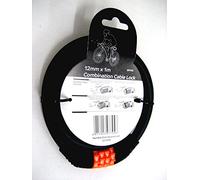 Blackspur 1m x 12mm Spiral Cable Bicycle Lock with 4 Digit Combination