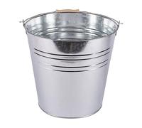 Blackspur 1x 10L Galvanised Steel Bucket - Heavy-Duty Metal Outdoor Garden Ash Ashtray Drinks Ice Tub Storage Bin with Handle