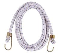 Blackspur 1x White 1.8m Bungee Cords - Heavy-Duty Car Van Motorcycle Roof Rack Cargo Trailer Awning Storm Hooks Kit