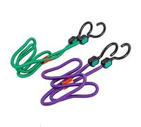 Blackspur 2X Multicolour 1.2m Bungee Cords - Heavy-Duty Car Van Motorcycle Roof Rack Cargo Trailer Awning Storm Hooks Kit