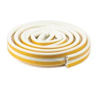 Blackspur 3 X Draught Excluder White Self-Adhesive 5 Metre P-Type Rubber Seal Fd109