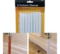 blackspur 4 X Radiator pipe covers sleeves white 15mm - 8 pack