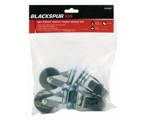 Blackspur 4Pc 50Mm Swivel Castor Wheel Set