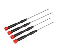 Blackspur 4pc Carbon Steel Precision Screwdriver Set - Black | Size: 1000mm x 1000mm Blackspur Black 1000mm x 1000mm