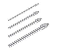 Blackspur - 4Pc Tungsten-Tipped Glass & Tile Drill Bit Set