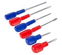 Blackspur 6Pc Carbon Steel Cabinet Handle Screwdriver Set - Multicolour