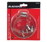 Blackspur 7Pc Multi Size Hose Clamp Set