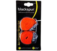2x Orange 2m Ratchet Straps - Car Van Motorcycle Roof Rack Cargo Trailer Awning Storm Hooks Kit - By Blackspur