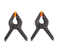 Blackspur 2X Black 114mm Heavy-Duty Spring Clamps - Large Plastic Wood Grip Woodwork Garden Pool Cover Backdrop Clamp Clips