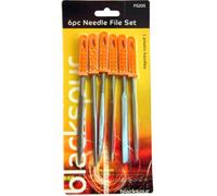 Blackspur 6Pc Needle File Set With Plastic Handles