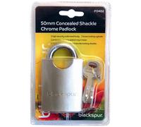 Blackspur BB-PD402 50mm CONCEALED SHACKLE CHROME PADLOCK
