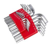 25pc Carbon Steel Hex Key Set - Assorted Metric AF Imperial Socket Wrench Allen Keys - by Blackspur