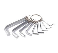 10pc Carbon Steel Metric Hex Key Set - Assorted Metric AF Imperial Socket Wrench Allen Keys - by Blackspur