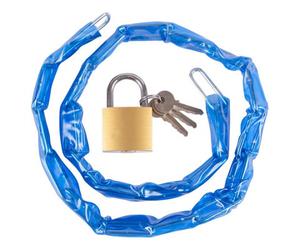 Blackspur Chain & Padlock - 90Cm - Blue