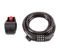 Blackspur Combination Cable Lock & Bracket - 1.2M - Black