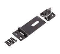 Blackspur Heavy-Duty Steel Safety Hasp & Staple - 76mm - Black
