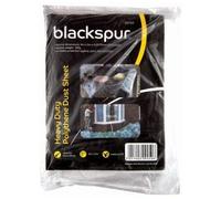 Blackspur Polythene Dust Sheet 4m x 5m x 0.0075mm (128g) Clear Recyclable 1 Sheet