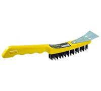 Blackspur 4 Row Plastic Wire Brush With Scraper