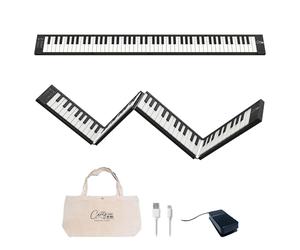 Blackstar BA215011 Carry-on FP-88 Touch 88 Key Touch Sensitive Black Portable Folding Digital Piano by USB MIDI Controller with Rechargeable Battery