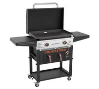 Blackstone 1785, 28" Griddle With Air Fryer, Warming Drawer & Hood. 2-Burner Gas Flat Top Grill Combo, 524 Sq In Cooking Area