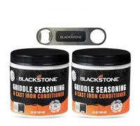 Blackstone 2-IN-1 Griddle & Cast Iron Seasoning Conditioner 6.5 OZ- Effective Seasoning Rub Formula - Food Safe - Easy to Use Cleaner & Conditioner - with Satisfying Customers Travel Tissue (2Pack)